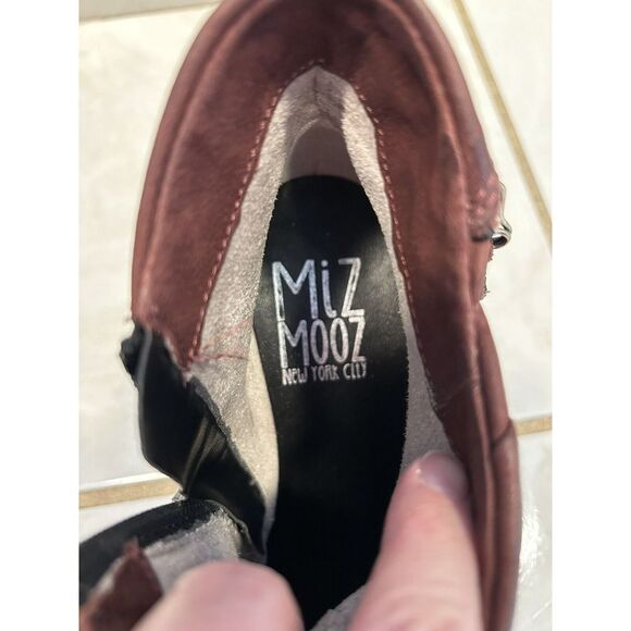 Miz Mooz Ankle Boots size 37 Merlot Bohemian Whimsy Goth Western - Picture 7 of 8